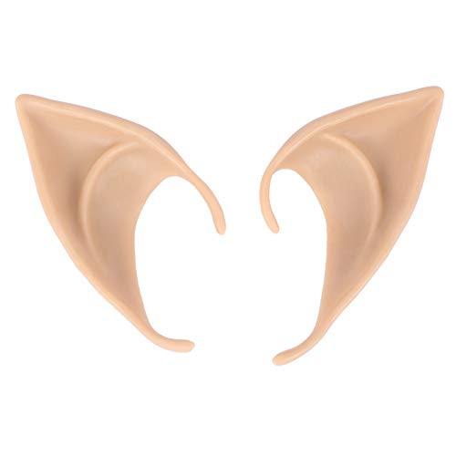 Lukasz 1 Paar PVC Fee Wichtel falsche Ohren Elfen Maske Gruselige Maske für neue Feiertage Dekoration Weiche Spitze Ohren Prosthetisch Teint von Lukasz