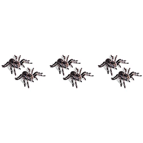 Lukasz 6 Stück Serie 9,5 cm großes falsches Insektenmodell Spinne Realistisches Spielzeug Lustiges Spielzeug Allerheiligen gruselig Zubehör von Lukasz