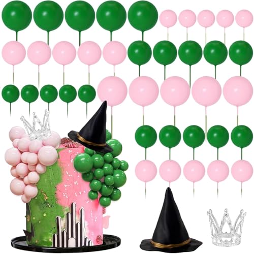 Lukinuo Witch Cake Topper 42 Stück Hexenhut Silber Krone Kuchen Dekorationen rosa und grün Ball Kuchen Topper Mini Schaumstoff Ballon Picks Hexen Thema Party Zubehör für Halloween Geburtstag Dekoratio Lukinuo Witch Cake Topper 42 Stück Hexenhut Silber Krone Kuchen Dekorationen rosa und grün Ball Kuchen Topper Mini Schaumstoff Ballon Picks Hexen Thema Party Zubehör für Halloween Geburtstag Dekoratio von Lukinuo