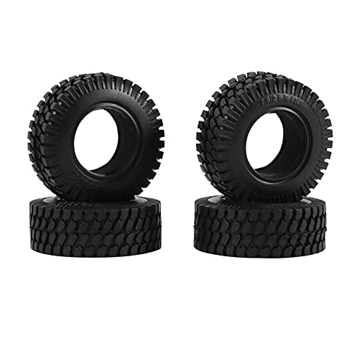 Lulaxy 4 STÜCKE 75MM 1,55 Gummi Rad Reifen Reifen für RC Crawler Axial Jr 90069 D90 CC01 LC70 JIMNY von Lulaxy