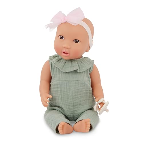 LullaBaby Realistische Babypuppe, 35,6 cm, blaue Augen, faire Hautfarbe und weicher, kuscheliger Körper, grünes Pullover-Outfit mit Schleife, Stirnband, abnehmbare Kleidung, Spielzeug für Kinder ab 2 LullaBaby Realistische Babypuppe, 35,6 cm, blaue Augen, faire Hautfarbe und weicher, kuscheliger Körper, grünes Pullover-Outfit mit Schleife, Stirnband, abnehmbare Kleidung, Spielzeug für Kinder ab 2 von LullaBaby