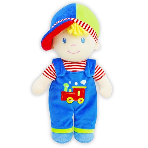 Lullaberry 35 cm weicher Dolly Ben – gefüllte weiche Babypuppe für Jungen ab Geburt – blaues Outfit von Lullaberry