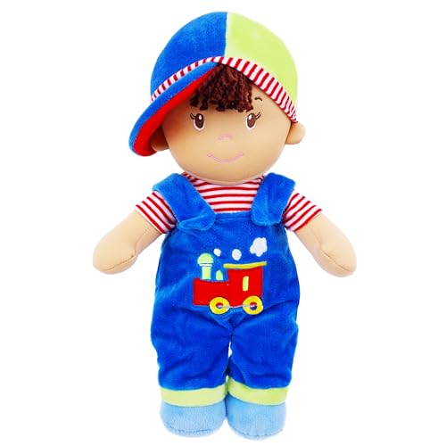 Lullaberry 35 cm weicher Dolly Milo – gefüllte weiche Babypuppe für Jungen ab Geburt – blaues Outfit Lullaberry 35 cm weicher Dolly Milo – gefüllte weiche Babypuppe für Jungen ab Geburt – blaues Outfit von Lullaberry