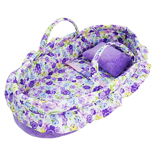 Lullaberry Cozy Dream – tragbare Puppenwiege, geeignet für Puppen bis zu 45,7 cm, weiches Kissen und Sicherheitsschnalle enthalten, Violett Lullaberry Cozy Dream – tragbare Puppenwiege, geeignet für Puppen bis zu 45,7 cm, weiches Kissen und Sicherheitsschnalle enthalten, Violett von Lullaberry