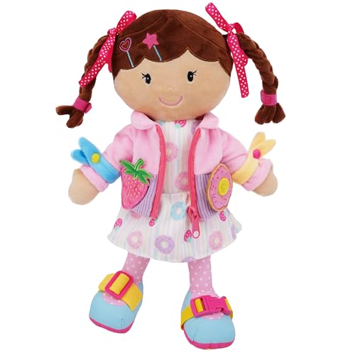 Lullaberry Dressy Friends Daisy Plüschpuppe für Kinder und Kleinkinder ab 18 Monaten, Montessori-Schnalle, 40 cm Lullaberry Dressy Friends Daisy Plüschpuppe für Kinder und Kleinkinder ab 18 Monaten, Montessori-Schnalle, 40 cm von Lullaberry