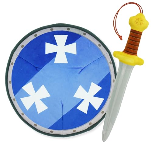Lullaberry Little Knights Schwert und Schild Spielset – Sicheres Plüsch, weiche Spielwaffen – Geschenke für Kinder – Blauer Krieger Lullaberry Little Knights Schwert und Schild Spielset – Sicheres Plüsch, weiche Spielwaffen – Geschenke für Kinder – Blauer Krieger von Lullaberry