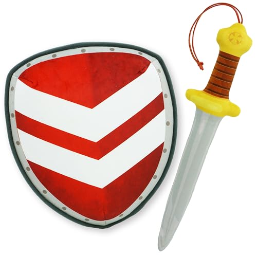Lullaberry Little Knights Schwert und Schild Spielset – Sicheres Plüsch, weiche Spielwaffen – Geschenke für Kleinkinder Kinder – Roter Verteidiger Lullaberry Little Knights Schwert und Schild Spielset – Sicheres Plüsch, weiche Spielwaffen – Geschenke für Kleinkinder Kinder – Roter Verteidiger von Lullaberry