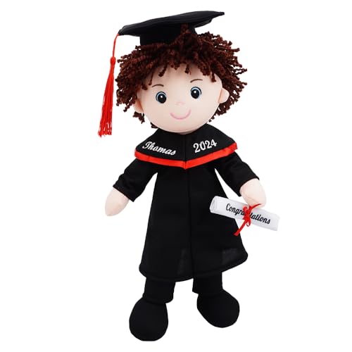 Lullaberry Personalisierte Abschlusspuppe – Mit Name, Text und Jahr – Weiche Stoffpuppe mit Hut und Talar – Geschenk zum Kita- oder Kindergartenabschluss – Junge Lullaberry Personalisierte Abschlusspuppe – Mit Name, Text und Jahr – Weiche Stoffpuppe mit Hut und Talar – Geschenk zum Kita- oder Kindergartenabschluss – Junge von Lullaberry