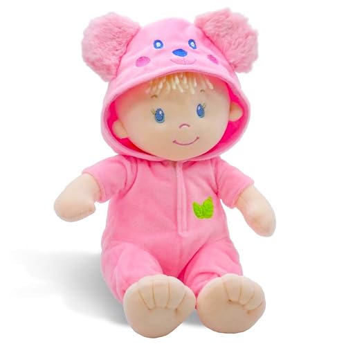 Lullaberry Sweet Dolly Frida – Gefüllte ultraweiche Baby-Bär-Puppe zur Geburt und älter – rosa Outfit Lullaberry Sweet Dolly Frida – Gefüllte ultraweiche Baby-Bär-Puppe zur Geburt und älter – rosa Outfit von Lullaberry