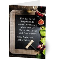 "Alles Gute zum Geburtstag" Glückwunschkarte mit Weinmotiv, inkl. Umschlag "Alles Gute zum Geburtstag" Glückwunschkarte mit Weinmotiv, inkl. Umschlag von Luma