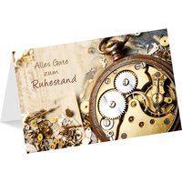 "Alles Gute zum Ruhestand" Karte mit Uhrenmotiv, inkl. Umschlag "Alles Gute zum Ruhestand" Karte mit Uhrenmotiv, inkl. Umschlag von Luma