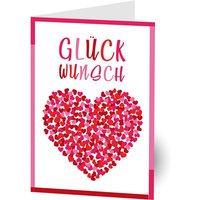 "Glückwunsch" Grußkarte mit Herzmotiv, inkl. Umschlag "Glückwunsch" Grußkarte mit Herzmotiv, inkl. Umschlag von Luma