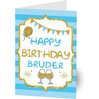 "Happy Birthday Bruder" Geburtstagskarte inkl. Umschlag "Happy Birthday Bruder" Geburtstagskarte inkl. Umschlag von Luma