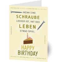 "Schraube Locker" Glückwunschkarte zum Geburtstag, inkl. Umschlag "Schraube Locker" Glückwunschkarte zum Geburtstag, inkl. Umschlag von Luma