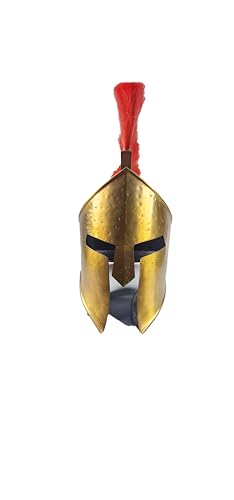 Lumberkart Handgefertigter Spartaner-Helm & Schale, Kopfbedeckung, für Cosplay-Kostüme, LARP, Halloween, römischer König Leonidas (Helm) von Lumberkart