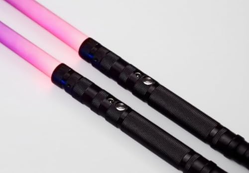 LumenVela Laserschwert für Kinder Erwachsene, USB-C Lade Lichtschwert Kinder, Lichtschwert Simulierter Filmkampf-Soundfonts für Party, Geschenk, Cosplay (2 Stück) von LumenVela