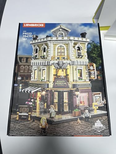 Lumibricks Antik Store Bauset 2847 Teile LED Leuchten City Corner Shop Modellbausatz von Lumibricks