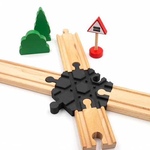 6-Fach Kreuzung für Holzeisenbahnen, Schienenkreuzung, kompatibel mit Brio, Eichhorn, IKEA Lillabo, Schienenverbinder, Übergang, 3-3 6-Fach Kreuzung für Holzeisenbahnen, Schienenkreuzung, kompatibel mit Brio, Eichhorn, IKEA Lillabo, Schienenverbinder, Übergang, 3-3 von Luminick