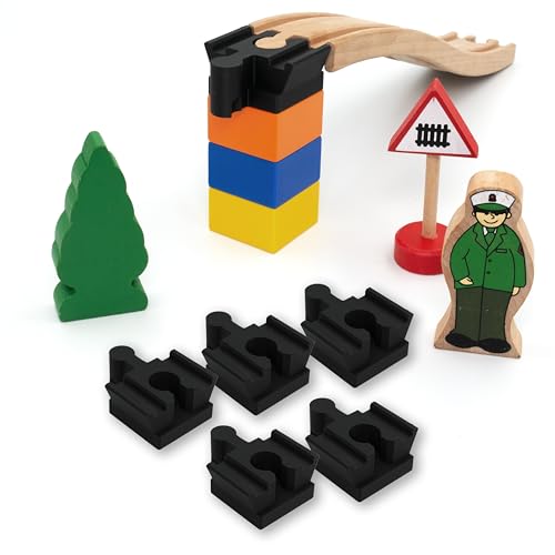 Brio Duplo Systemverbinder, kompatibler Adapter, kombiniert beide Systeme miteinander, Schienenverbinder, Track-Connector, universell passend (5 Stück) von Luminick