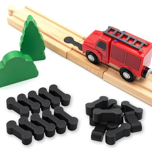 Schienenverbinder, Holzeisenbahn Verbinder, Adapter universell passend, Track-Connector, kompatibel mit Brio, IKEA Lillabo, Eichhorn etc. (20 Stück) von Luminick
