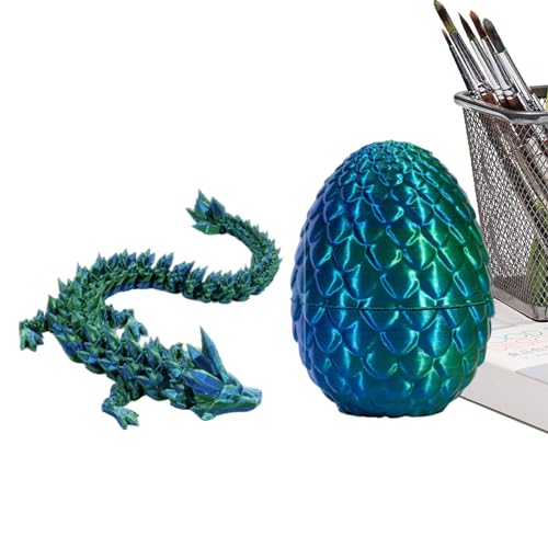 3D-Drachenei, Drachen-Zappelspielzeug, 3D-gedruckter Edelsteindrache Mit Abnehmbarem Mystery-Drachen-Dekor Für Zuhause Und Büro, Drachenschuppen-Ei Für Kinder Und Erwachsene, Zappelspielzeug Für Junge von Lumiscent