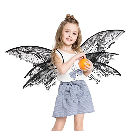 Black Fairy Wings, Black Dress Up Fairy Wing, Black Butterfly Wing, Fairy Wings, Halloween Maskerade, Angel Wings For Women Girls, Dress Up Accessories Black Fairy Wings, Black Dress Up Fairy Wing, Black Butterfly Wing, Fairy Wings, Halloween Maskerade, Angel Wings For Women Girls, Dress Up Accessories von Lumiscent