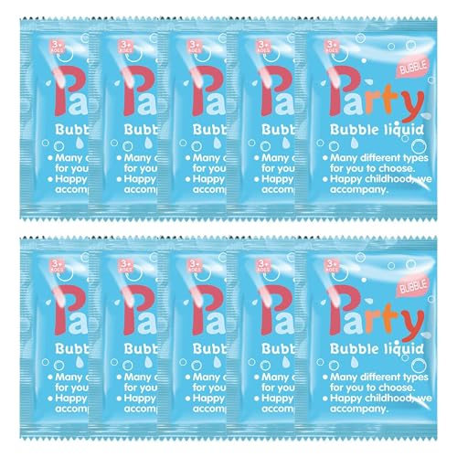 Bubble Solution Nachfüllkonzentrat, 10 Stück 10 ml Seifenblasenmaschine Nachfüllflüssigkeit, Seifenblasenwasserkonzentrat Seifenbalkenmaterialien für Outdoor-Aktivitäten, Sommer, Mädchen von Lumiscent