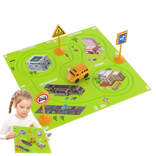Lumiscent DIY Puzzle-Track-Spielset - Lernspielzeug für Kinder zum Bauen von Eisenbahnwaggons, Fahrzeug-Puzzlebrett,Puzzle-Track-Spielset, kritisches Denken, Lernspielzeug, lustiges von Lumiscent