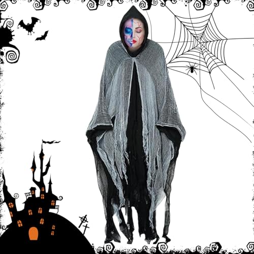Mittelalterlicher Halloween-Umhang – gruseliges Tuch für Party-Dekorationen | Erwachsenen-Kostüm für Herren | Mittelalterlicher Umhang mit Kapuze | Horror-saisonales modisches klassisches Mittelalterlicher Halloween-Umhang – gruseliges Tuch für Party-Dekorationen | Erwachsenen-Kostüm für Herren | Mittelalterlicher Umhang mit Kapuze | Horror-saisonales modisches klassisches von Lumiscent