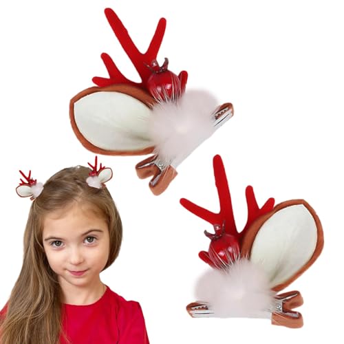 Weihnachts-Haarspangen – Weihnachts-Rentier-Haarspangen, Geweih-Clip-Pins für Mädchenhaar, Weihnachts-Haarspangen, Geweih, Ohren, Haarspangen für Frauen, Mädchen, Geburtstag Weihnachts-Haarspangen – Weihnachts-Rentier-Haarspangen, Geweih-Clip-Pins für Mädchenhaar, Weihnachts-Haarspangen, Geweih, Ohren, Haarspangen für Frauen, Mädchen, Geburtstag von Lumiscent