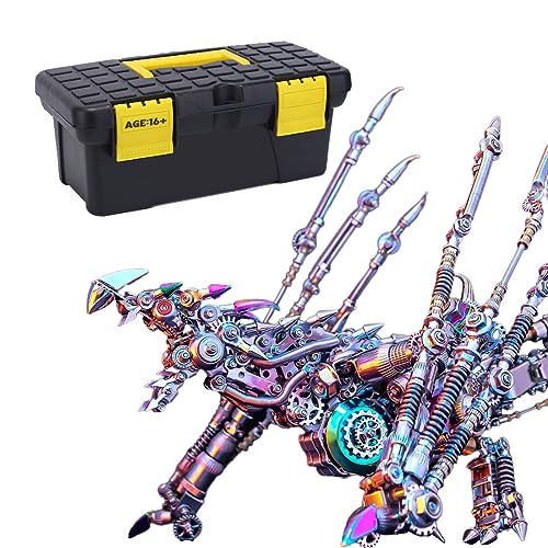 Lumitex 3D Metall Puzzle Erwachsene, 1390+ Teile DIY Montage Intelligente Drachen Modellbausatz Surrealistische Kreative Ornaments Geschenk, 10 Stunden Bauen Dekorationen von Lumitex