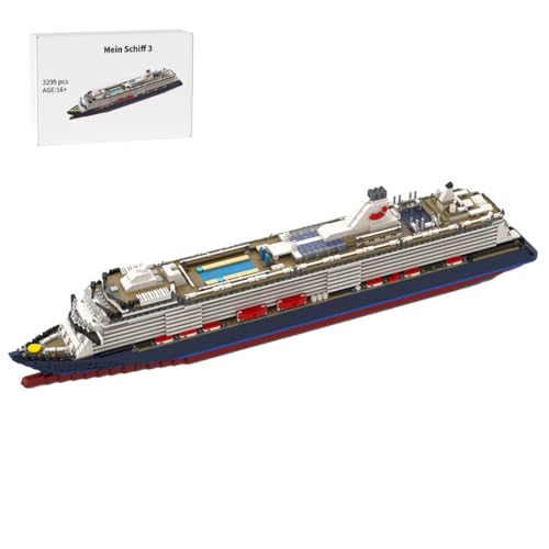 Lumitex Klemmbausteine Mein Schiff Modellbausatz, 3140 Teile 1:400 Kreuzfahrtschiff Baustein Spielzeug für Erwachsene Kinder Kompatibel mit 10294-bru_bri_mocs von Lumitex