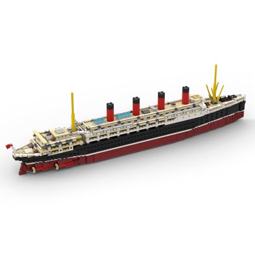 Lumitex Technoloy RMS Lusitania Schiff Modellbausatz, 1824 Teile 1:400 Kreuzfahrtschiff Baustein Spielzeug für Erwachsene Kinder Kompatibel mit 10294 Entworfen von bru_bri_mocs Lumitex Technoloy RMS Lusitania Schiff Modellbausatz, 1824 Teile 1:400 Kreuzfahrtschiff Baustein Spielzeug für Erwachsene Kinder Kompatibel mit 10294 Entworfen von bru_bri_mocs von Lumitex