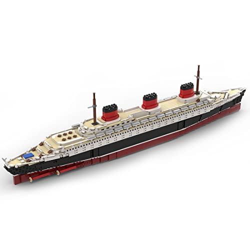 Lumitex Technoloy SS Normandie Schiff Modellbausatz, 3328 Teile 1:400 MOC Militär Kreuzfahrtschiff Baustein Spielzeug für Erwachsene Kompatibel mit 10294 - Entworfen von bru_bri_mocs Lumitex Technoloy SS Normandie Schiff Modellbausatz, 3328 Teile 1:400 MOC Militär Kreuzfahrtschiff Baustein Spielzeug für Erwachsene Kompatibel mit 10294 - Entworfen von bru_bri_mocs von Lumitex