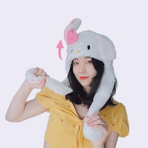 Kätzchen beweglicher Ohrenhut, Jumping Cap, süßes Cosplay-Zubehör für Frauen und Mädchen, Party Urlaub Katze Kätzchen beweglicher Ohrenhut, Jumping Cap, süßes Cosplay-Zubehör für Frauen und Mädchen, Party Urlaub Katze von Lumoboo