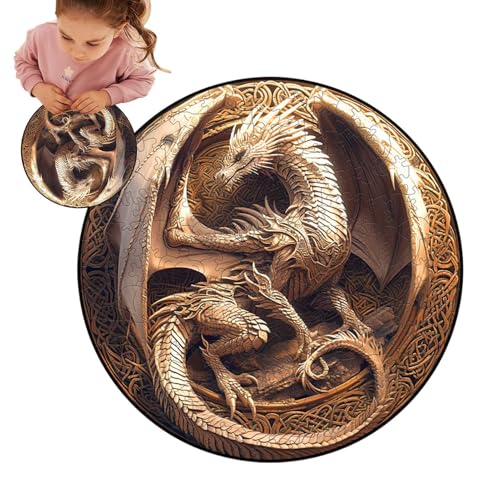 Dragon Puzzle for Adults - 3D Dragon Puzzle, 150 Teile Portable Wooden Puzzle Dragon | Einzigartige Holzbearbeitung, Lernen und Lernen, Erwachsene Puzzle für Frauen und Männer Dragon Puzzle for Adults - 3D Dragon Puzzle, 150 Teile Portable Wooden Puzzle Dragon | Einzigartige Holzbearbeitung, Lernen und Lernen, Erwachsene Puzzle für Frauen und Männer von Lunaobrik