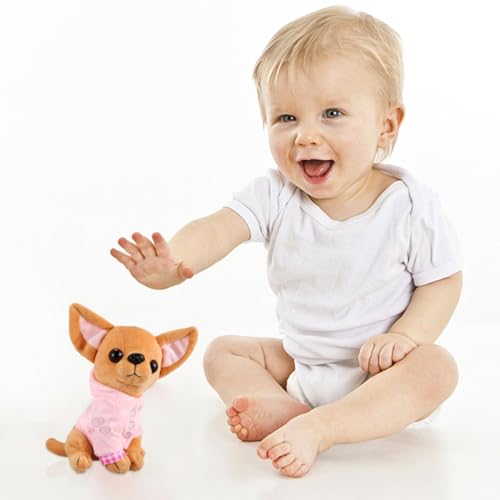 Kleines Plüschtier für Hunde, voller Hund, süßer Chihuahua, bequemes Hundespielzeug, Dekoration für Hunde, weich, Kinder, 17 cm von Lunaobrik