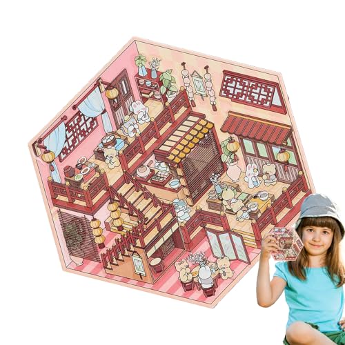 Lunaobrik 3D-Aufkleber-Szene, Hausaufkleber, Miniatur-Kabinenschießen, visuelles Stapeln – tragbare 3D-Miniatur-Szenenaufkleber für Familie, Freunde, Mädchen Lunaobrik 3D-Aufkleber-Szene, Hausaufkleber, Miniatur-Kabinenschießen, visuelles Stapeln – tragbare 3D-Miniatur-Szenenaufkleber für Familie, Freunde, Mädchen von Lunaobrik