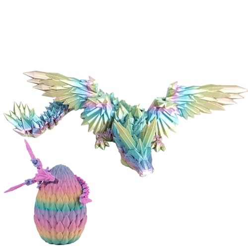 Lunaobrik 3D-gedruckte Dracheneier Mit, 3D-gedrucktes Gelenk-Drachenspielzeug | -Gelenkspielzeug | 3D-Gedruckter Drache mit, komplett von Lunaobrik