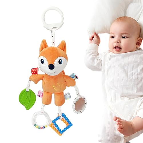 Lunaobrik Aktivitätsspielzeug für Autositz, Spielzeugstange für Autositz | Kinderwagen-Unterhaltungsspielzeug | Beißring für Kinderwagen von Lunaobrik