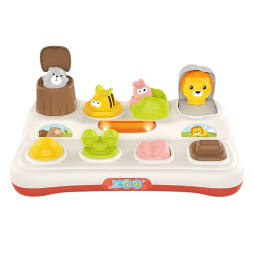 Lunaobrik Animal Pop Out Music Toy, Interactive Pop Out Animal Toy, Interaktiver Ursache Effekt Pop Out Toy, Lernaktivitäten in der Heimschule mit Klang und Licht für die frühe Entwicklung für den Lunaobrik Animal Pop Out Music Toy, Interactive Pop Out Animal Toy, Interaktiver Ursache Effekt Pop Out Toy, Lernaktivitäten in der Heimschule mit Klang und Licht für die frühe Entwicklung für den von Lunaobrik