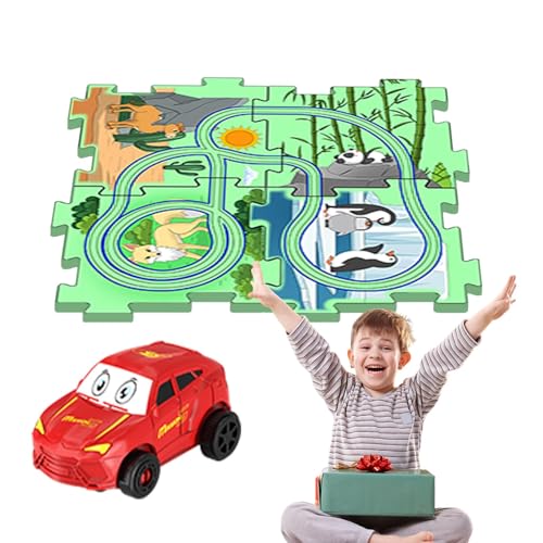 Lunaobrik Auto Puzzle Rennstrecke Auto Spielset mit Puzzlestrecke Eisenbahnwagen Puzzle Rennstrecke - Lernspielzeug, Puzzle Racer Thema Terrestrisch, Puzzle Track, Spielzeug für Lunaobrik Auto Puzzle Rennstrecke Auto Spielset mit Puzzlestrecke Eisenbahnwagen Puzzle Rennstrecke - Lernspielzeug, Puzzle Racer Thema Terrestrisch, Puzzle Track, Spielzeug für von Lunaobrik