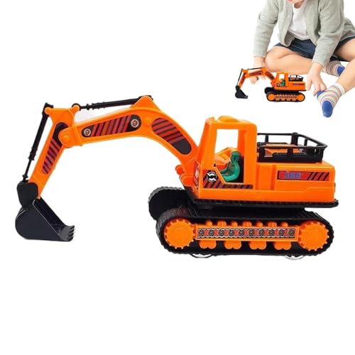 Lunaobrik Bagger Spielzeugfahrzeug,Bau Bagger Spielzeug - Push and Go Bagger Spielzeugauto | Schiebeauto Simulation Spielzeug von Lunaobrik