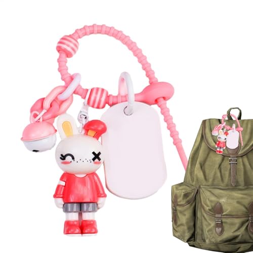 Lunaobrik Bunny Schlüsselanhänger für Rucksack, niedlicher Hasen-Schlüsselanhänger für die Tasche - Creative Bunny Keyring Doll Ornament Car Decorative Car von Lunaobrik