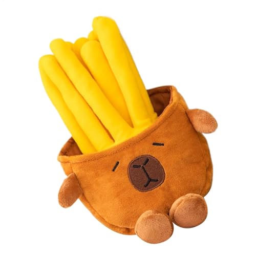 Lunaobrik Capybara Pommes Plüschtier, Capybara Plüschtier, Pommes Capybara | Capybara Plüschtier, tragbar, niedlicher Schlüsselanhänger für und Mädchen von Lunaobrik