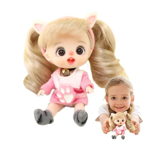 Lunaobrik DEKORATIONEN DER RICAZIONI CINETTO DEGENZIONI PRINCIVE PUPPET PUPPET, ORNNEGGI PRINCIVE MUSABILI | Prinzessin Puppe mit komplettem Make-up für Kinder, Mädchen und alle von Lunaobrik