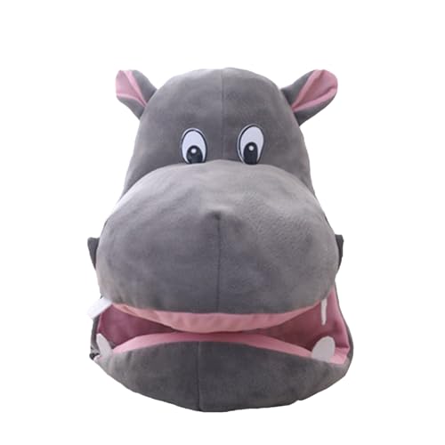 Lunaobrik Hippopotamo von Stofftieren - lustiger Hut, Tierzubehör | Soft verstellbarer Kopfschmuck mit realistischem Design, Kopfkostümen auf Partys und Rollenspielen von Lunaobrik