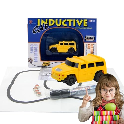 Lunaobrik Induktives Autospielzeug - Mini, ABS, Multicolor, Magic Car, Kinderspielzeug | Automatische Sensorlinie Nach Dem Auto, Tragbares Dauerhaftes Design Perfekt Für Innenstielaktivitäten Und von Lunaobrik
