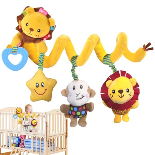 Lunaobrik Kinderwagenspielzeug für Babys, Baby -Autositzspielzeug | Rassle Carse Toy Lion Plüsch Aktivität Spiele Doll,Weichkrippenzubehör Spirales Stretch -sensorisches Spiel für Kinderwagen Lunaobrik Kinderwagenspielzeug für Babys, Baby -Autositzspielzeug | Rassle Carse Toy Lion Plüsch Aktivität Spiele Doll,Weichkrippenzubehör Spirales Stretch -sensorisches Spiel für Kinderwagen von Lunaobrik