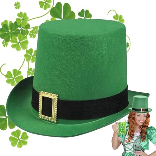 Lunaobrik Kleeblatthut – Irischer St. Patrick's Day-Kostümzylinder, Grüner Party-Fedora | Kobold-Anziehkappe, St. Paddy's Festival-Kopfbedeckung, Cosplay-Hut, Parade-Feiertagshut, Festliche Feier- Lunaobrik Kleeblatthut – Irischer St. Patrick's Day-Kostümzylinder, Grüner Party-Fedora | Kobold-Anziehkappe, St. Paddy's Festival-Kopfbedeckung, Cosplay-Hut, Parade-Feiertagshut, Festliche Feier- von Lunaobrik
